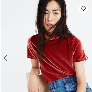 Madewell Velvet Mockneck Tee